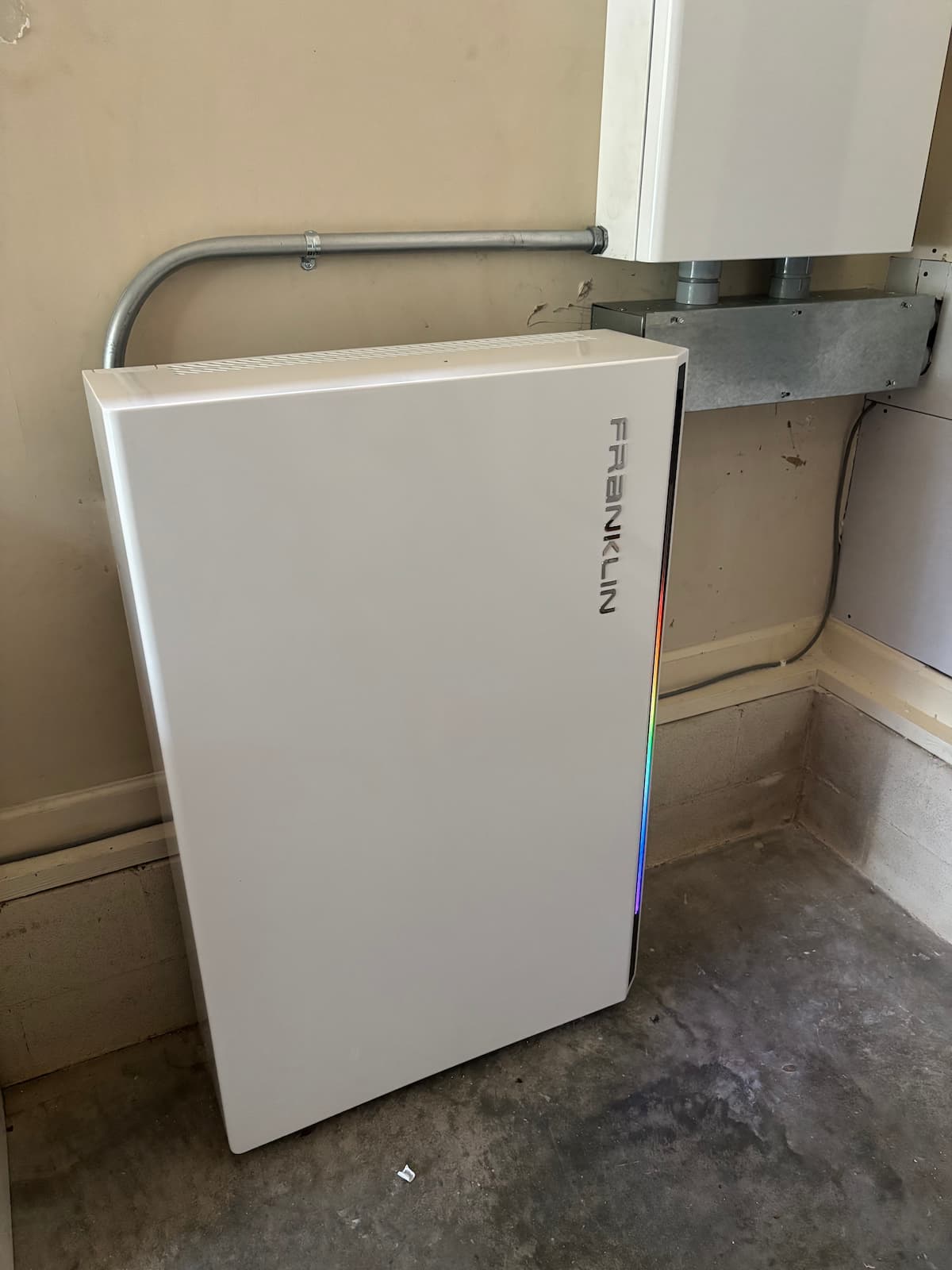 Residential battery backup system installed by Pristine Panels